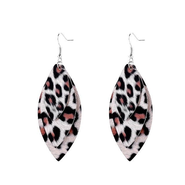 Retro Leopard Dangle Earrings