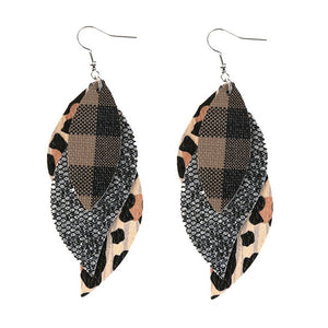 Retro Leopard Dangle Earrings