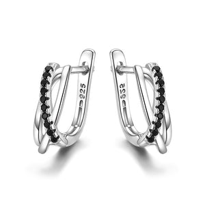 Genuine 925 Sterling Silver Stud Earrings